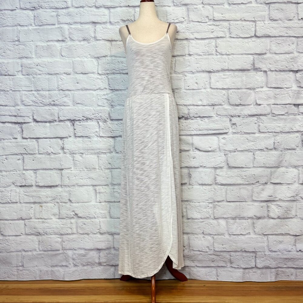 Anthropologie The Addison Story White Heathered Tank Dress